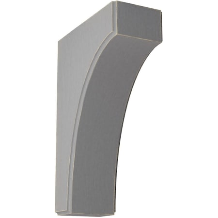 Ekena Millwork 3 1/2"W x 8"D x 12"H Clarksville Wood Vintage Decor Bracket, Pebble Grey BKTWD04X08X12CVPG